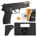 pistola-airsoft-sig-sauer-p226-slide-metal-cybergun-bbs-maleta-coldre-alvos-z10