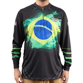 Camisa Masculina Plus Size Combate Brasil - Mar Negro