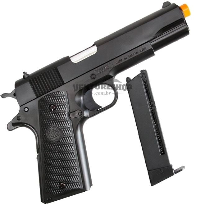 Pistola Airsoft Colt 1911 Spring - Plástico - Toy - Calibre 6,0mm - Arsenal  Rio - Arsenal Rio Airsofts e Munições