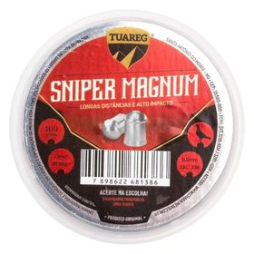 Chumbinho de Pressão Tuareg Premium Sniper Magnum 6mm - 100 Unidades - Chakal