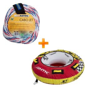 Bóia Rebocável Jet Disk para 1 Pessoa - Nautika + Cabo Jet