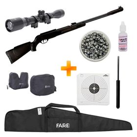 Carabina de Pressão Gamo CFX 5.5mm com Gás Ram + Capa + Luneta + Chumbinho + Sand Bag