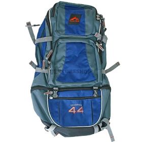 Mochila Mista Crampon 44 Litros Azul c/ Cinza - Trilhas e Rumos