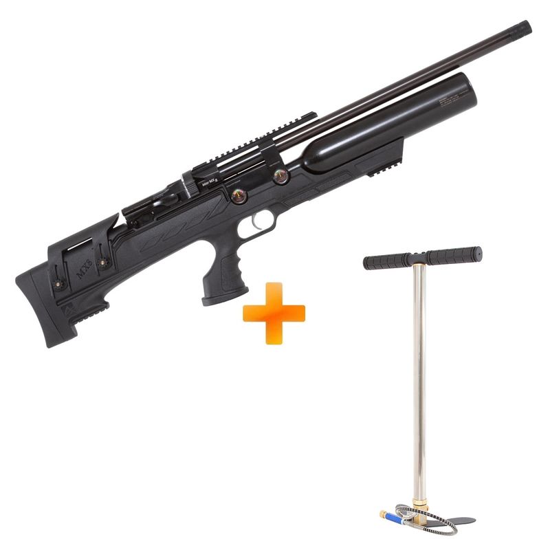 carabina-de-pressao-pcp-mx8-evoc-black-regulated-5-5mm-aselkon-bomba-z1