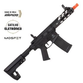 Rifle de Airsoft M4 CQB Avenger 2 AEG Preta Gatilho Eletrônico - Poseidon