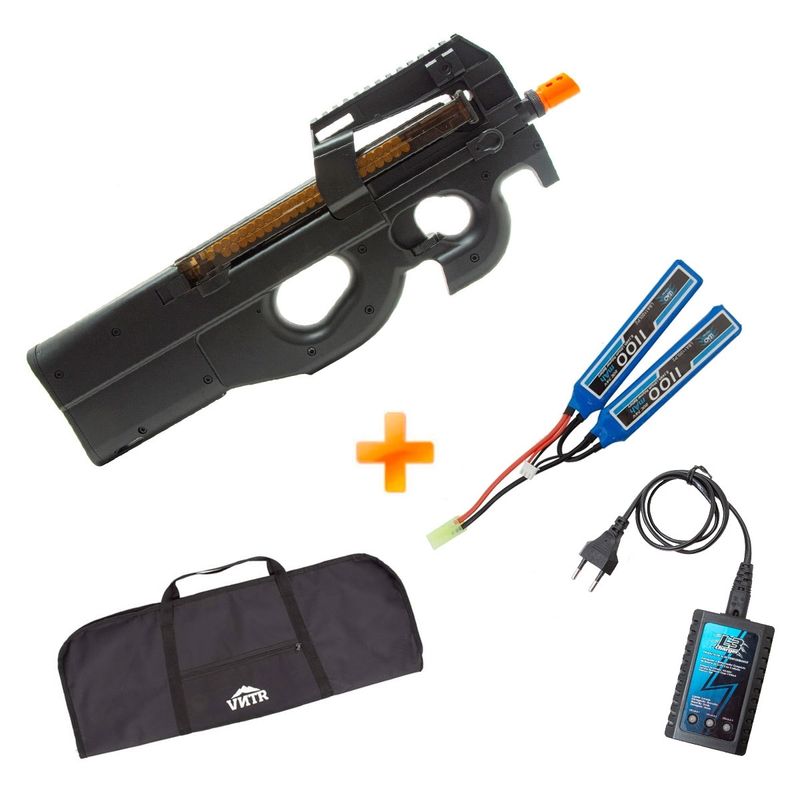 rifle-de-airsoft-aeg-p90-evo-bateria-lipo-7-4v-carregador-capa-z9