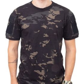 Camiseta Tática T-Shirt Army Camuflada Multicam Black - Invictus