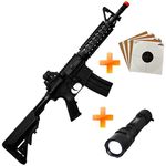 rifle-airsoft-aeg-m4a1-ris-blackwater-bw15-semimetal-lanterna-alvos-l1