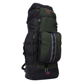 Mochila Montanha 75 Litros Verde com Preto - Trilhas e Rumos