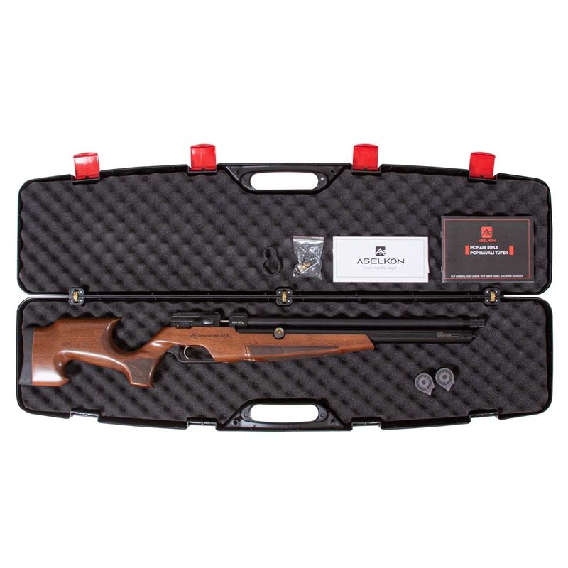 carabina-de-pressao-pcp-mx5-matte-black-wood-regulated-6-35mm-aselkon-bomba-luneta-4x32-z8