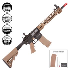 Rifle de Airsoft M4 Carbine Long M-Lok SA-C14 Half Black/Tan Linha Core C-Series - Specna Arms