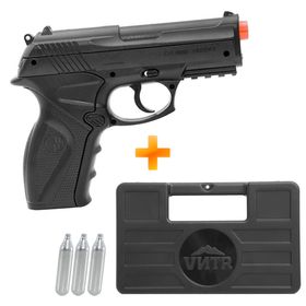 Pistola de Airsoft a Gás CO2 C11 - Wingun + Case + 3 co2