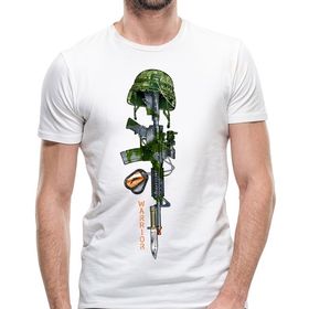 Camiseta Airsoft Warrior Gun Branca - VNTR