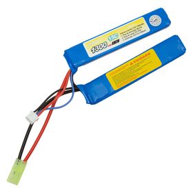 Bateria para Airsoft LiPo 1300mAh 7.4V 2S (2 Packs) 15C – Feasso