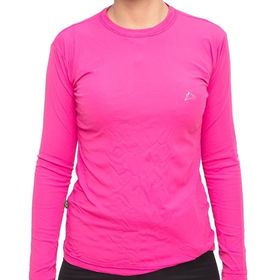 Camiseta Feminina Manga Longa Dry Cool Rosa - Conquista