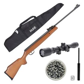 Carabina de Pressão Crosman Optimus 5.5mm com Gás Ram + Luneta + Capa + Chumbinho