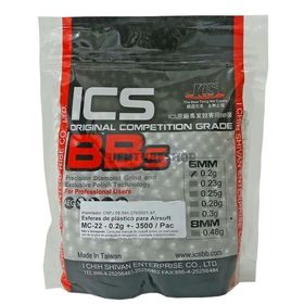 BBs para Airsoft ICS Original Competition Grade 0.20g - Branca 3.500un