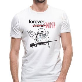 Camiseta Tática Forever Alone Sniper Branca – VNTR