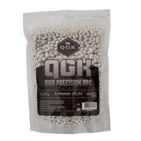 BBs para Airsoft QGK High Precision 0.25g - Branca 4000un