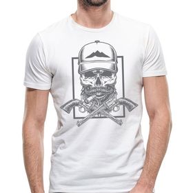 Camiseta Old Skull Caveira Tática Branca – VNTR