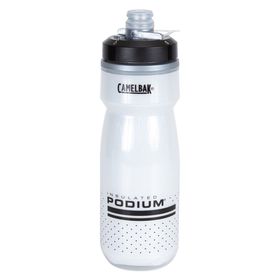 Mochila Crampon 40 Litros Preta Quadriculada – Trilhas e Rumos + Garrafa Camelbak Podium Chill 620ml Branco