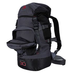 Mochila Crampon 30 Litros Preto com Cinza - Trilhas e Rumos