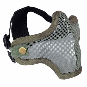 Máscara de Airsoft Telada Meia Face Com Elástico Duplo Verde