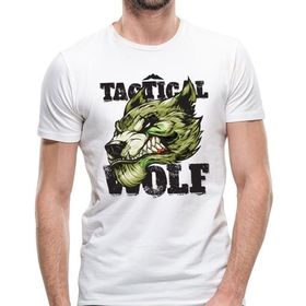 Camiseta Tactical Wolf Branca - VNTR