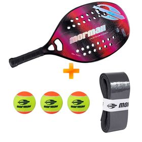 Raquete Beach Tennis Vitoria Marchezini + 3 Bolas Premium + Overgrip Premium - Mormaii