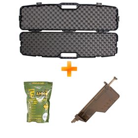 Kit: Case Rígida para Rifles + Speed Loader + BB's