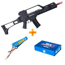 Rifle de Airsoft AEG G36 Keymod SA-G10 Black Serie EDGE - Specna Arms + Bateria e Carregador