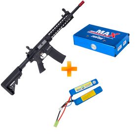 Rifle de Airsoft AEG M4 Keymod SA-F02 Black Serie FLEX - Specna Arms + Bateria e Carregador