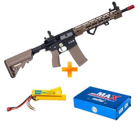 Rifle de Airsoft AEG M4 M-Lok SA-E14 RRA Half Tan EDGE 2.0 Gatilho Eletrônico Gate Aster - Specna Arms + Bateria e Carregador