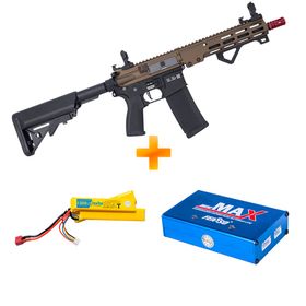 Rifle de Airsoft AEG M4 M-Lok SA-E23 RRA Chaos Bronze EDGE 2.0 Gatilho Eletrônico Gate Aster - Specna Arms + Bateria e Carregador