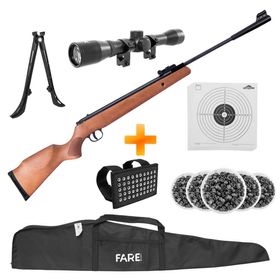 Carabina de Pressão Montana 5.5mm Gás Ram - TAG + Luneta + Bipé + Capa + Chumbinhos + Porta Chumbinhos + Alvos