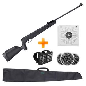 Carabina de Pressão Naja 5.5mm Gás Ram - TAG + Capa + Chumbinhos + Porta Chumbinhos + Alvos