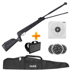 Carabina de Pressão Naja 2.0 5.5mm Gás Ram - TAG + Capa + Chumbinhos + Porta Chumbinhos + Alvos