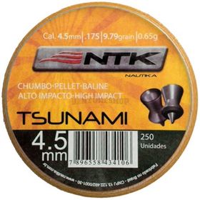Chumbinho para Carabina - Nautika Tsunami 4.5mm com 250un.
