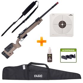 Sniper de Airsoft M40 A5 SA-S03 Tan Core S-Series - Specna Arms + Capa + Bandoleira + Óleo de Silicone + Alvos
