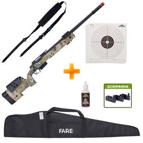 Sniper de Airsoft M40 A5 SA-S03 Multicam Core S-Series - Specna Arms + Capa + Bandoleira + Óleo de Silicone + Alvos