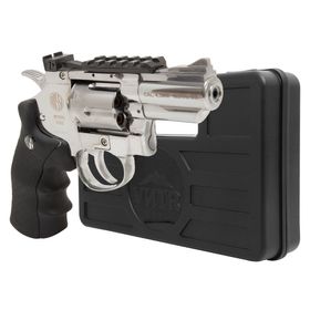 Revólver de Pressão a Gás CO2 708S 2" 4.5mm Niquelado Wingun - Rossi + Maleta