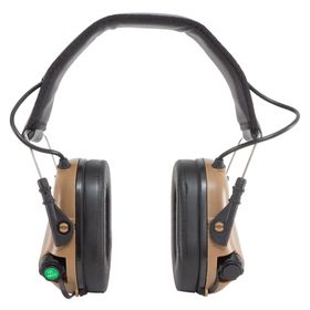Fone Tático e Abafador Eletrônico M31 Marrom – EARMOR