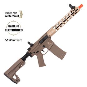 Rifle de Airsoft M4 Avenger 5 DMR AEG Tan Gatilho Eletrônico - Poseidon