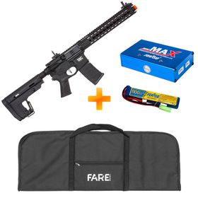 Rifle de Airsoft Elétrico AEG M4 ASR116R1 Full Metal BlowBack TAG + Capa + Bateria e Carregador