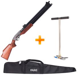 Carabina de Pressão PCP Sumatra Big Bore 9mm + Bomba + Capa