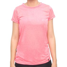 Camiseta Feminina Manga Curta Dry Living Rosa - Conquista