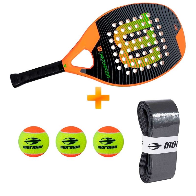 raquete-beach-match-point-wilson-3-bolas-overgrip-premium-mormaii-z1