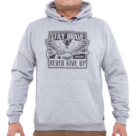 Moletom Aspen Stay Brave Cinza com Capuz – Invictus