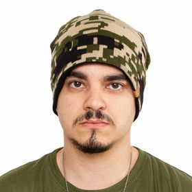 Gorro de Inverno Camuflado Verde/Tan - Taitus