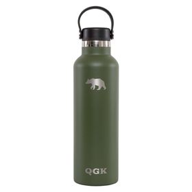 GARRAFA TERMICA PE QGK 750 ML VERDE MILITAR COM TAMPA